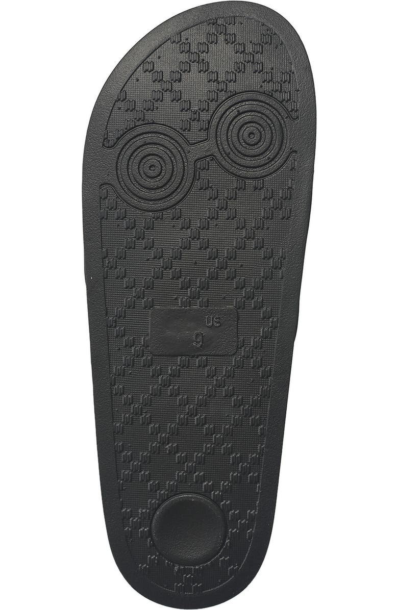 True Religion Kendrick Logo Slide, Alternate, color, Black