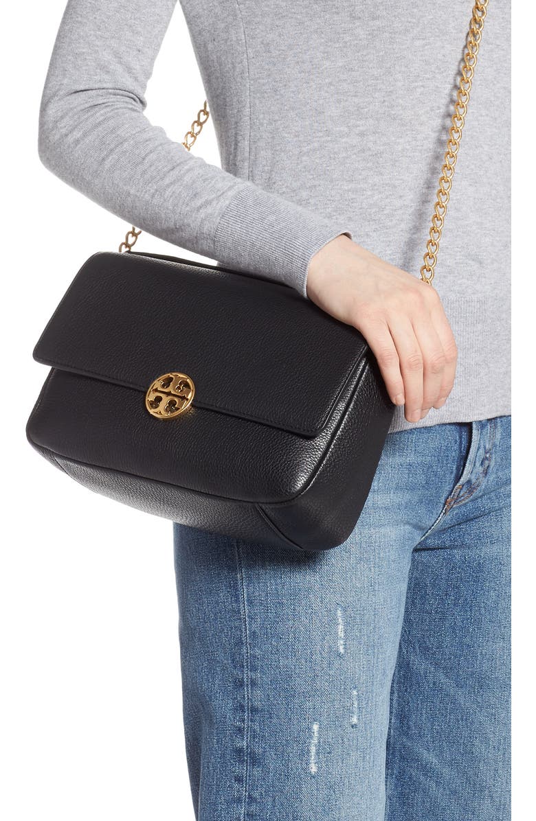 Tory Burch Chelsea Leather Shoulder Bag, Alternate, color,
