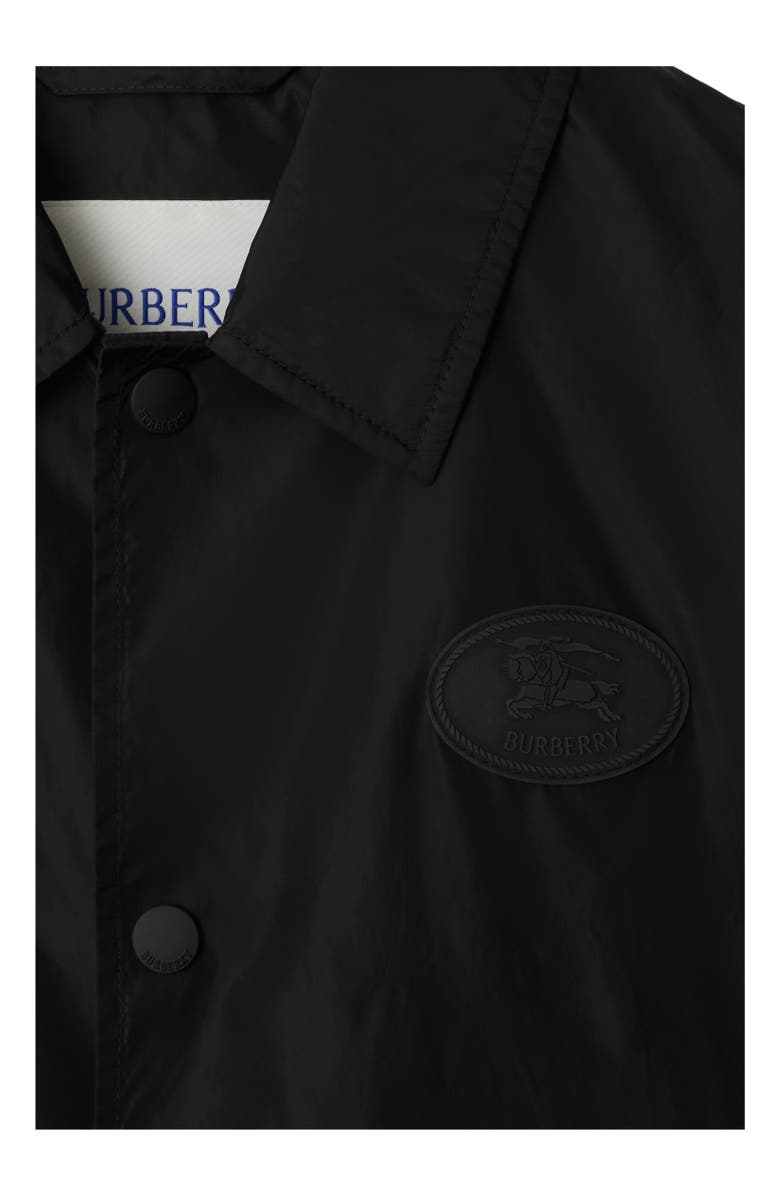 Burberry Knight Stamp Nylon Coach Jacket, Alternate, color, Black
