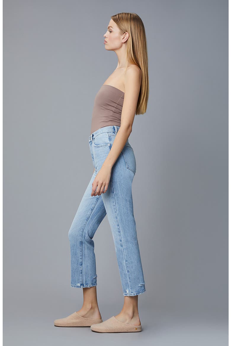 Emilie Straight Leg Crop Jeans, Alternate, color, LT SEAGLASS