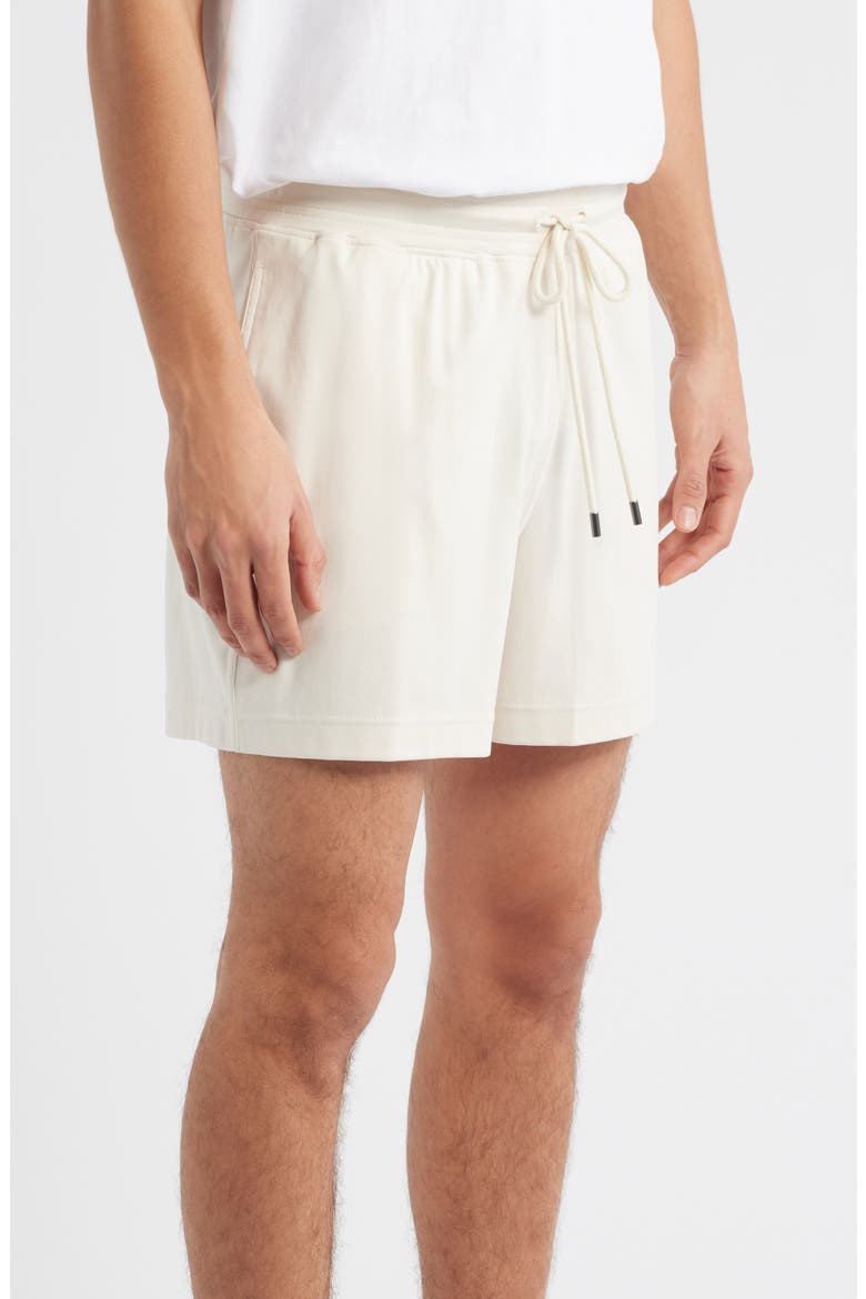 Stretch Cotton & Modal Blend Drawstring Pajama Shorts, Alternate, color, OATMEAL