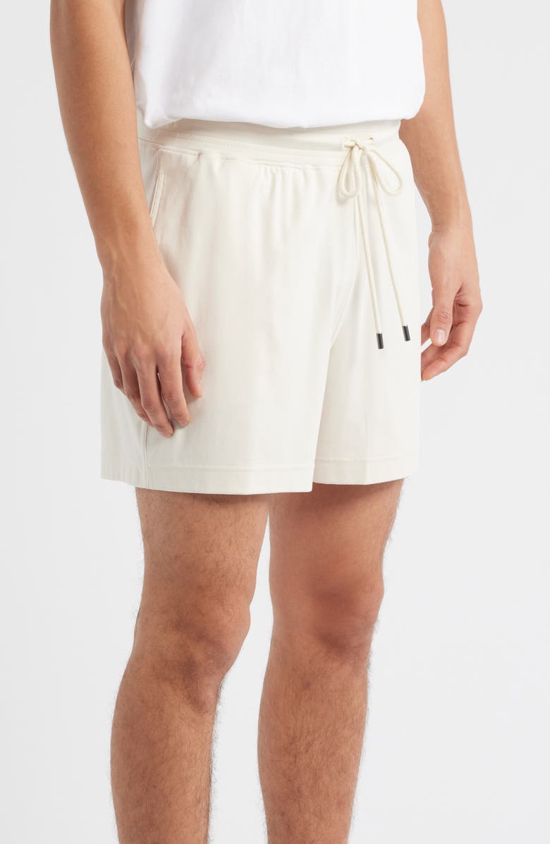 Daniel Buchler Stretch Cotton & Modal Blend Drawstring Pajama Shorts, Alternate, color, Oatmeal