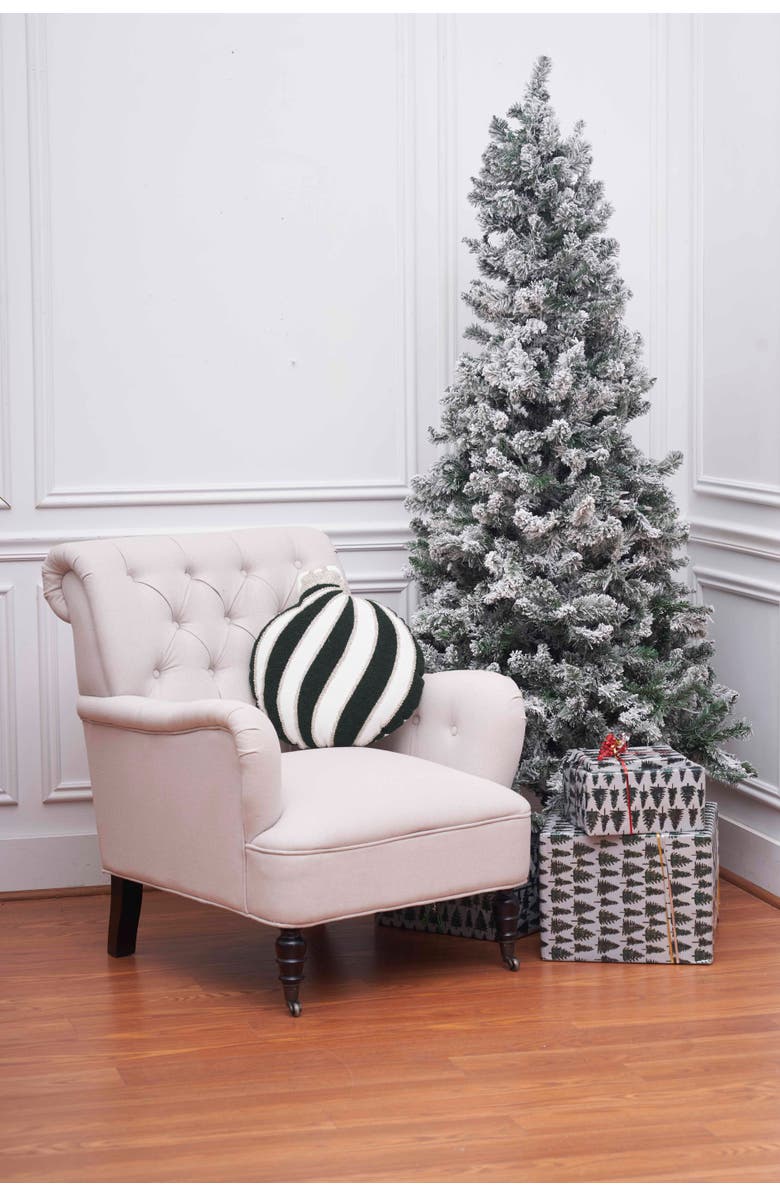 C&F Home Striped Ornament Throw Pillows, Alternate, color, Green