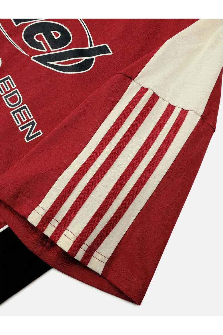 Color Block Speedway Tee, Alternate, color, Red