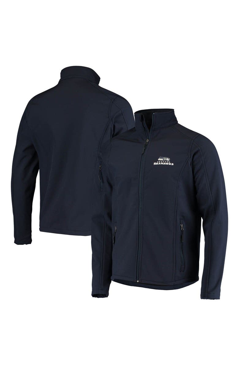 DUNBROOKE Men's Dunbrooke Navy Seattle Seahawks Sonoma Softshell Full-Zip Jacket, Alternate, color, Navy