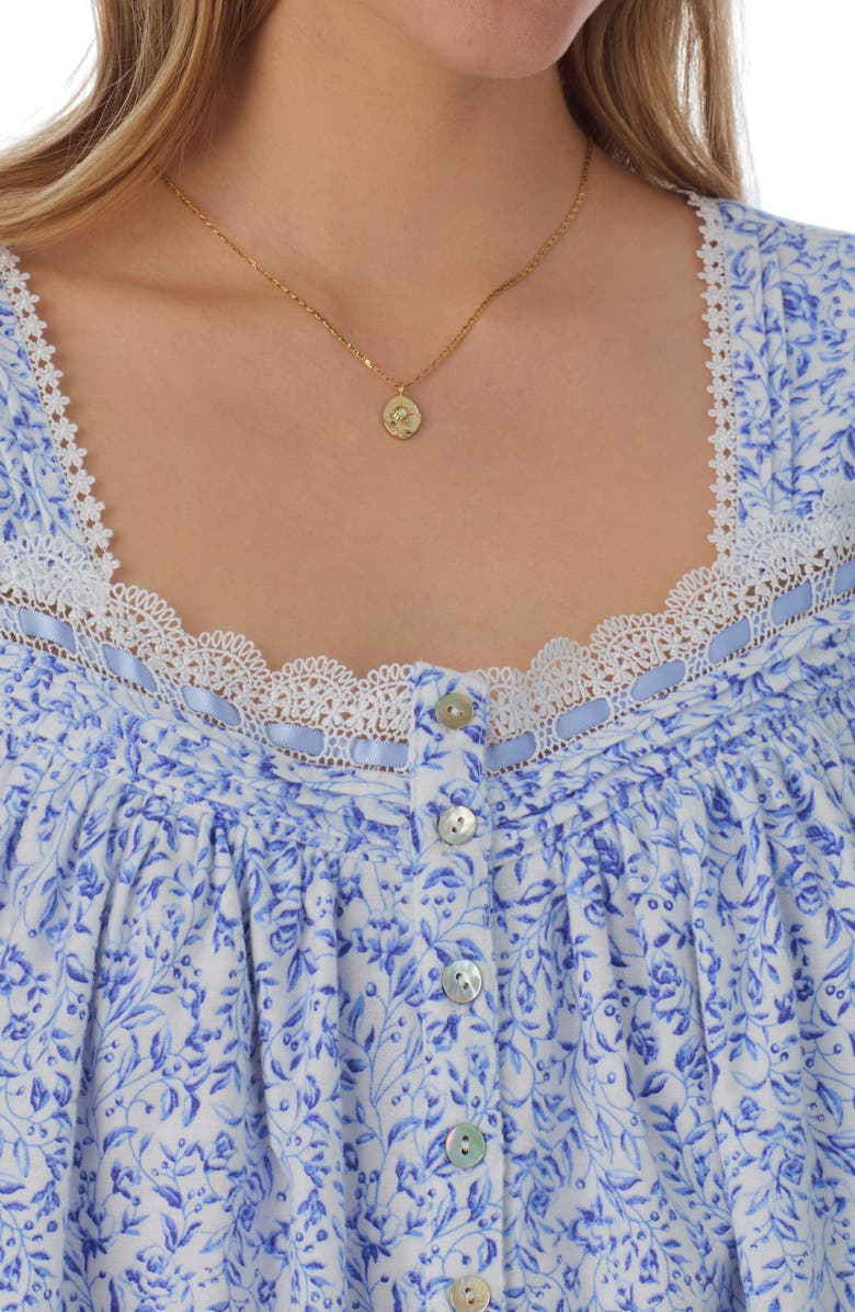 Eileen West Long Sleeve Cotton Flannel Ballet Nightgown, Alternate, color, 