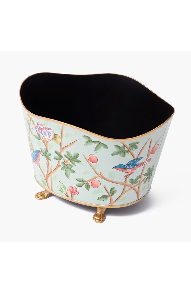 Mrs. Alice Green Chinoiserie Tole Planter, Alternate, color, Green