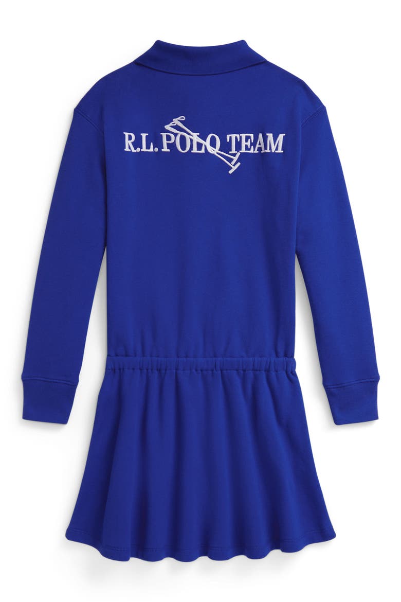 Kids' Knit Polo Dress, Alternate, color, NEW SAPPHIRE