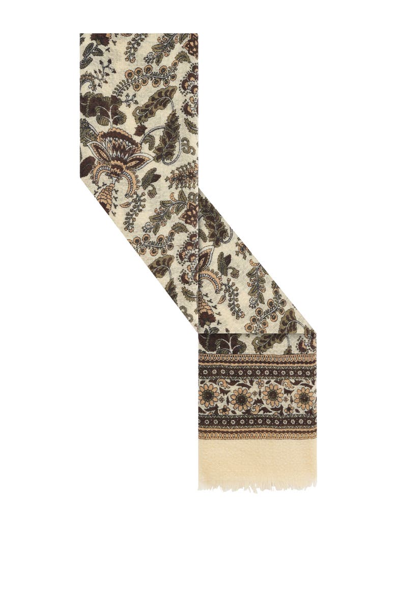 Sandie Printed Scarf, Alternate, color, Natural