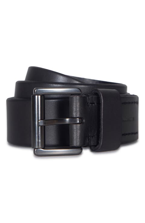 Bevel Edge Leather Belt