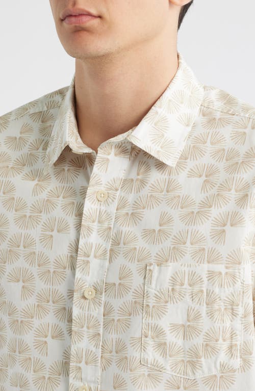 Treasure & Bond Lived In Short Sleeve Poplin Button-up Shirt In Animal Print