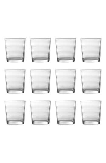 Fortessa Arcade Rocks Or Dof 12.75 Oz, Set Of 12 In Clear