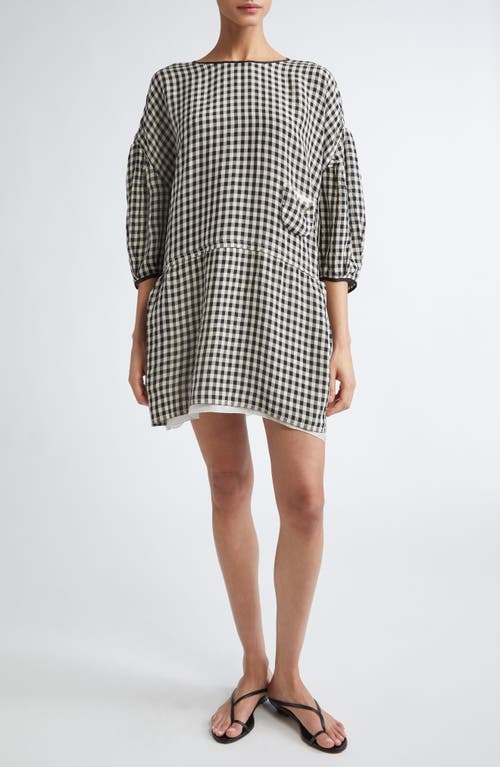 Nackiyé Nackiyè Baby Love Gingham Check Dress In Vichy Noir