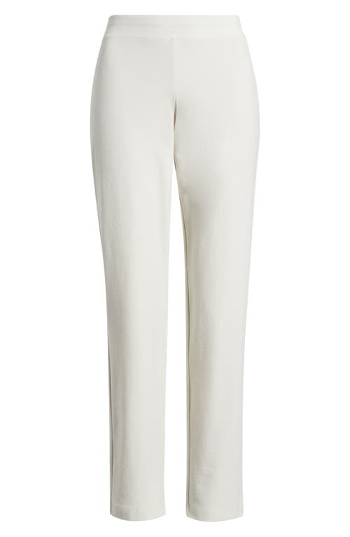 Eileen Fisher High Waist Slim Ankle Pants In White
