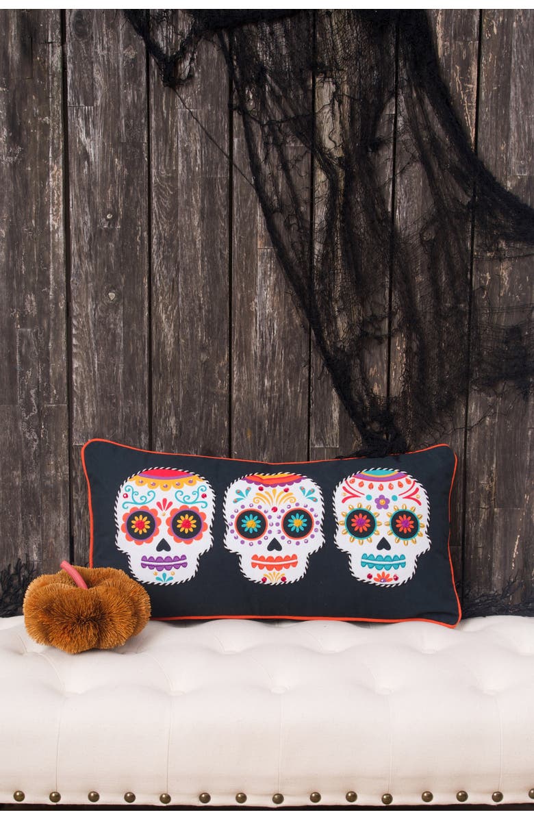 C&F Home Sugar Trio Colorful Accent Pillow 12" x 24", Alternate, color, Black