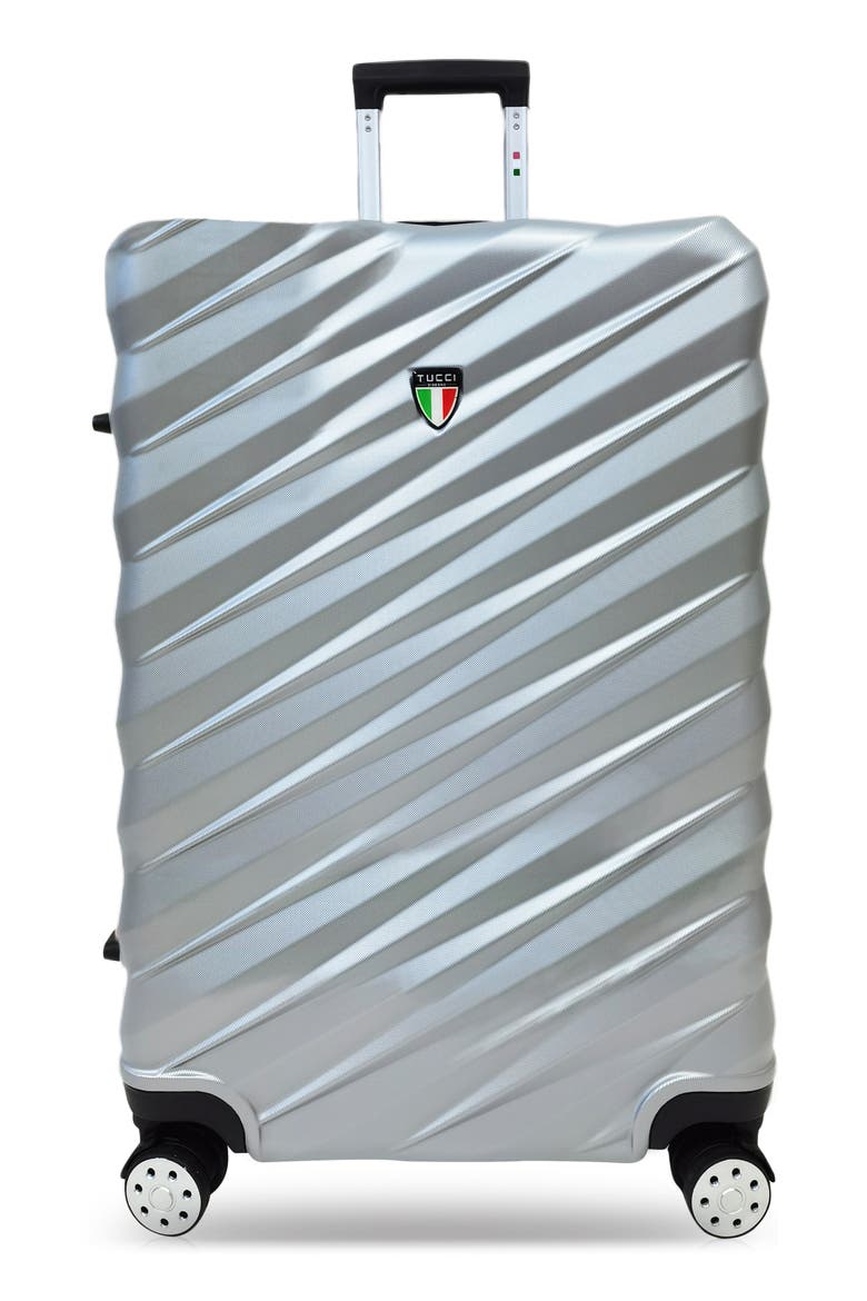 Storto 24-Inch Medium Hardside Spinner Suitcase, Main, color, SILVER