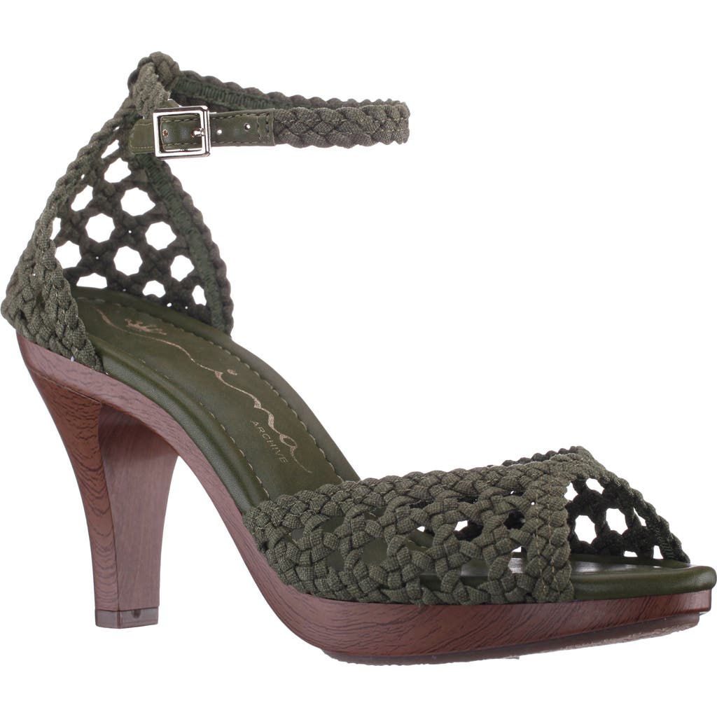 Nina Avenue Ankle Strap Sandal In Army