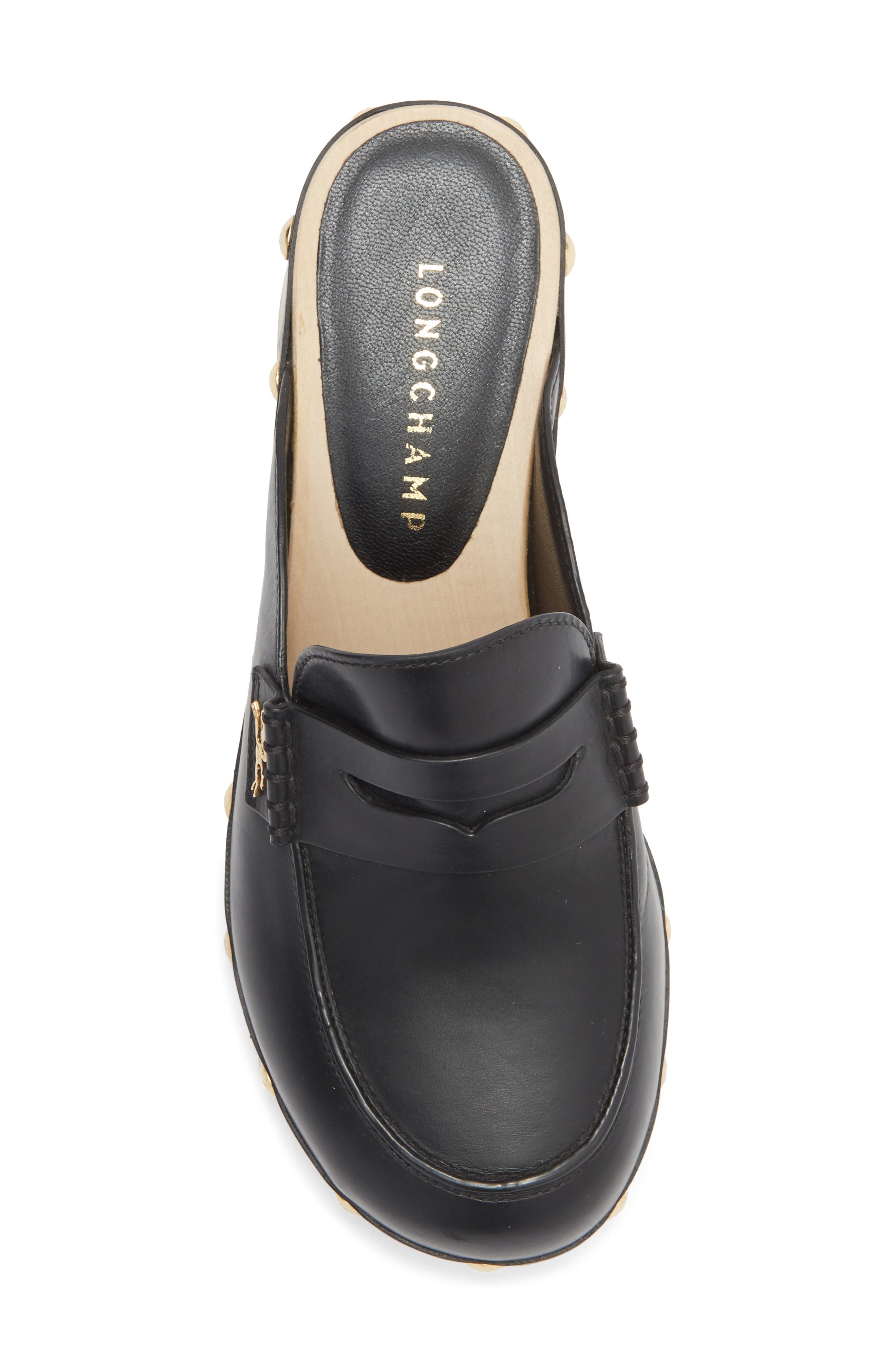 Longchamp Leather Clog, Alternate, color, 