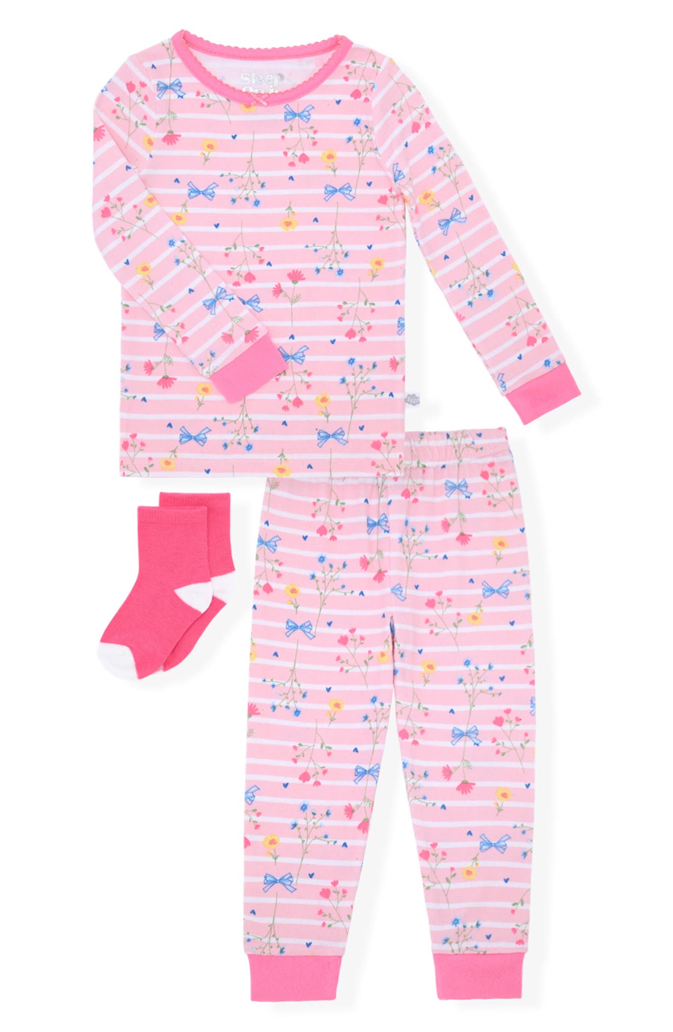 SLEEP ON IT Kids' Print 3-Piece Long Pajamas