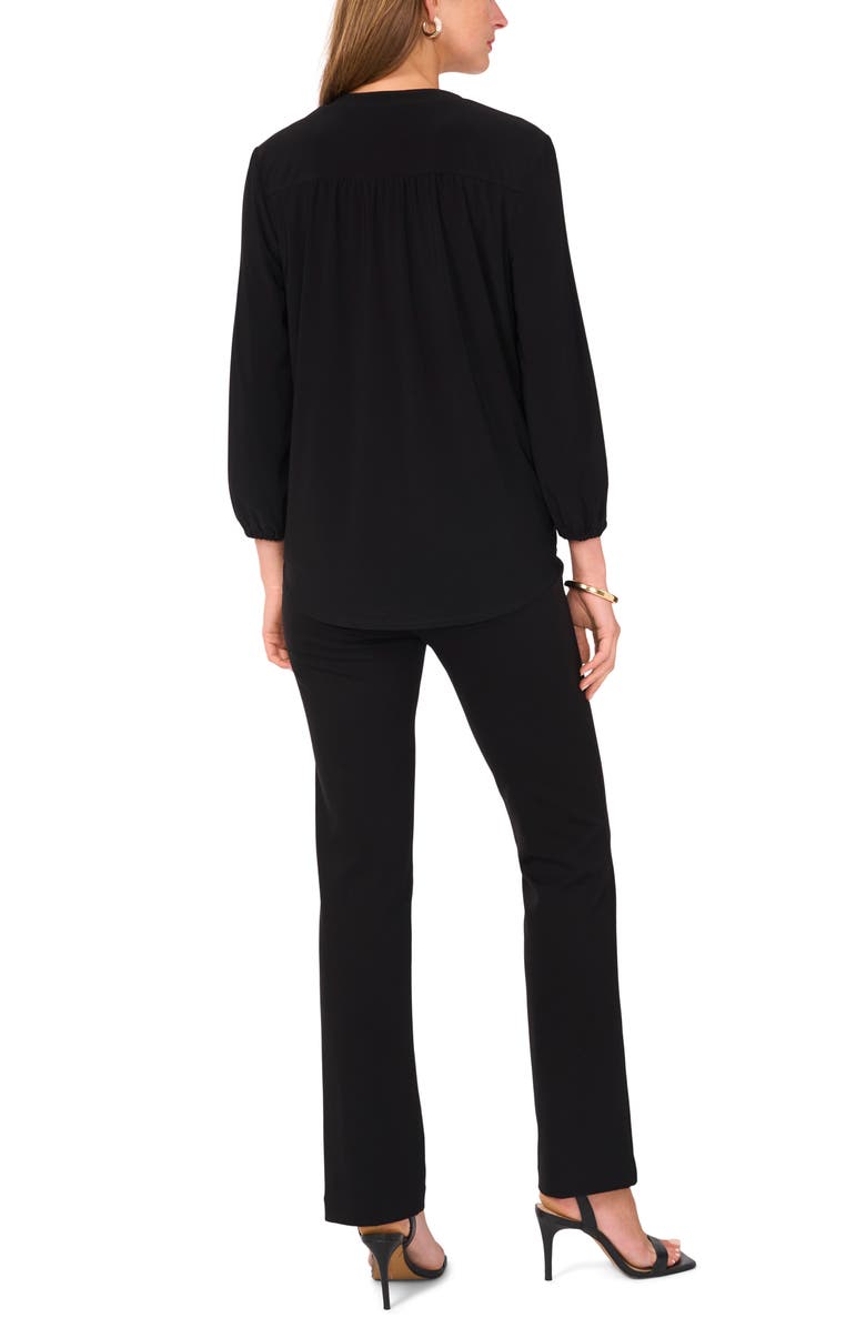 Chaus V-Neck Top, Alternate, color, Rich Black