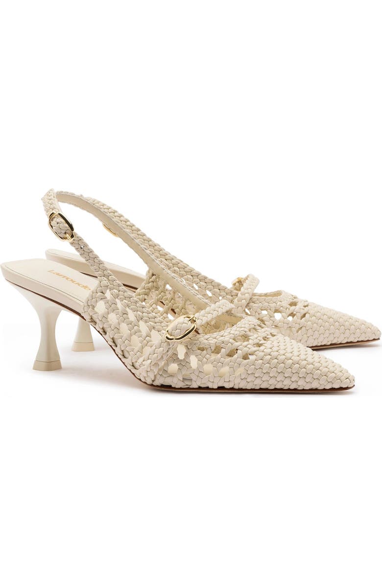 Larroudé Ines Pump, Alternate, color, Ivory Macrame