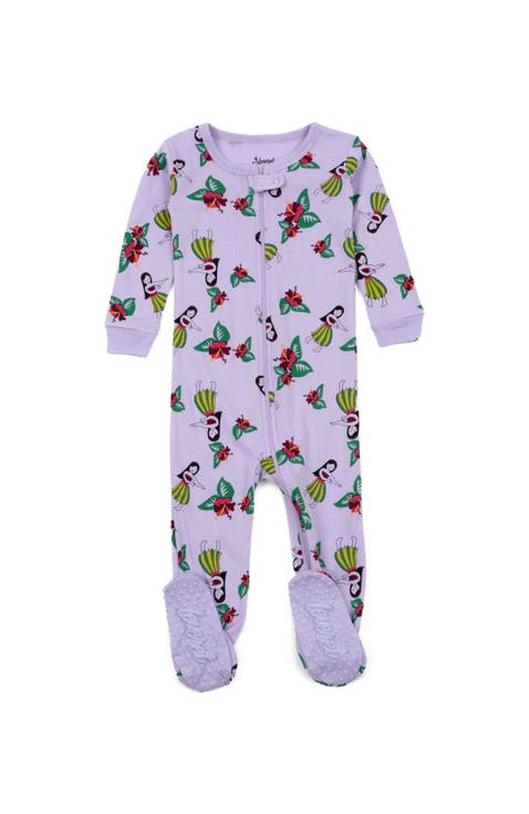 Footed Printed Cotton Pajamas, Animal, Holiday & Fun Prints (Baby)