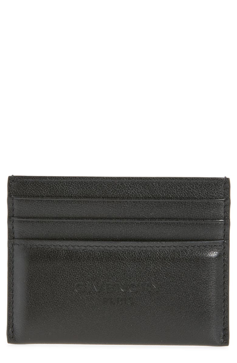 Givenchy Antigona Stamped Padded Card Holder, Main, color, Black