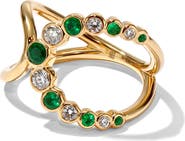 Mark Henry Bubbly Elegance Emerald & Diamond Ring