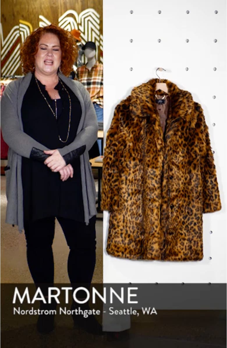 Leopard Print Faux Fur Coat, sales video thumbnail