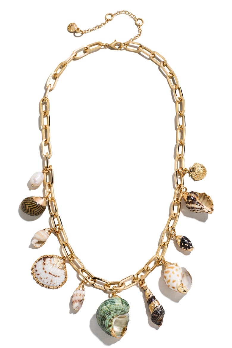 All At Sea Charm Necklace, Main, color, GOLD MULTI