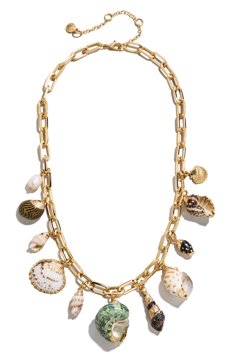 BaubleBar All At Sea Charm Necklace, Main, color, Gold Multi