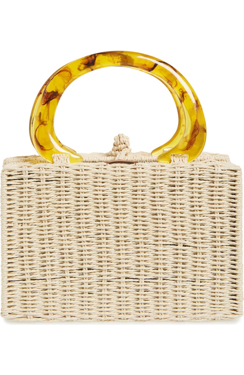 Brixton Avalon Straw Top Handle Bag, Alternate, color,