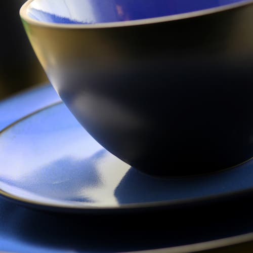 Gibson Elite Round 16-piece Dinnerware Set, In Blue