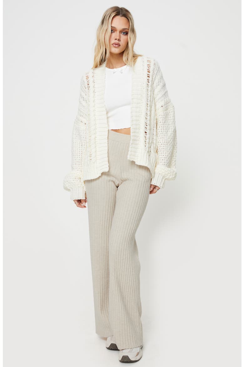 Abner Open Stitch Cardigan, Alternate, color, LIGHT BEIGE