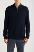 Nordstrom Cotton & Cashmere Quarter Zip Sweater