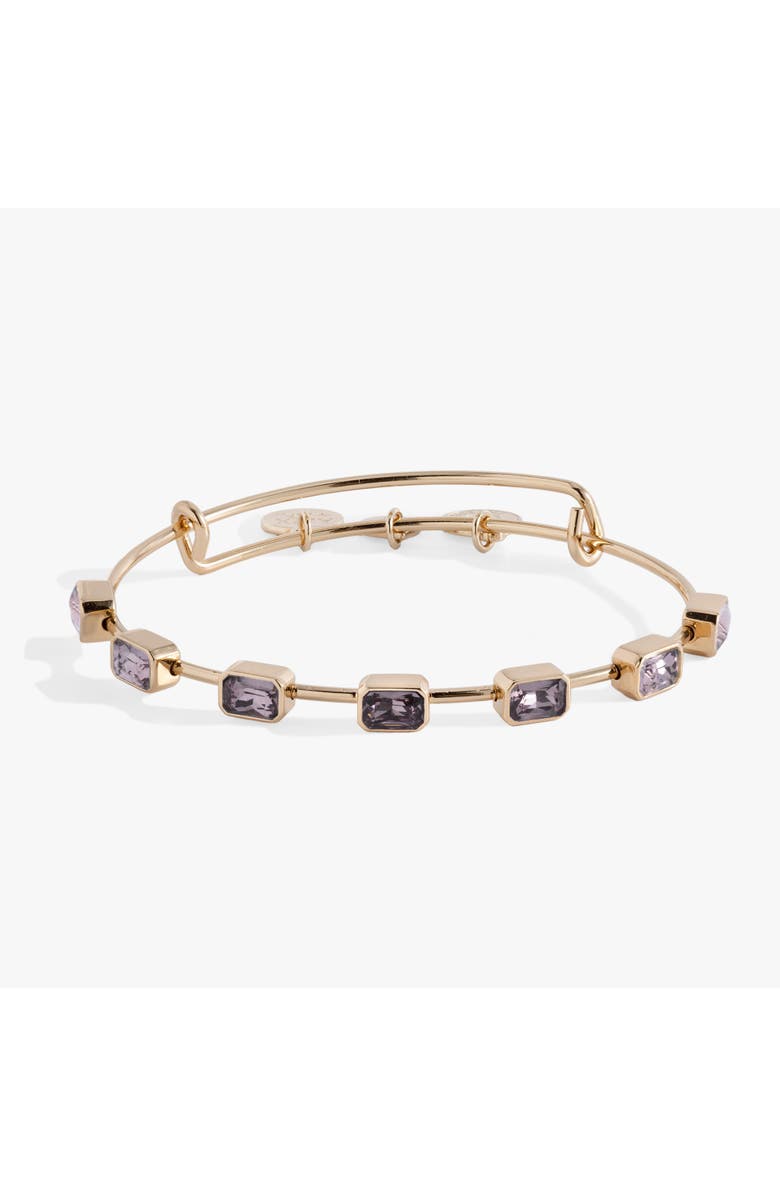 Alex and Ani June Birthstone Emerald Cut Bangle, Main, color, Gold 