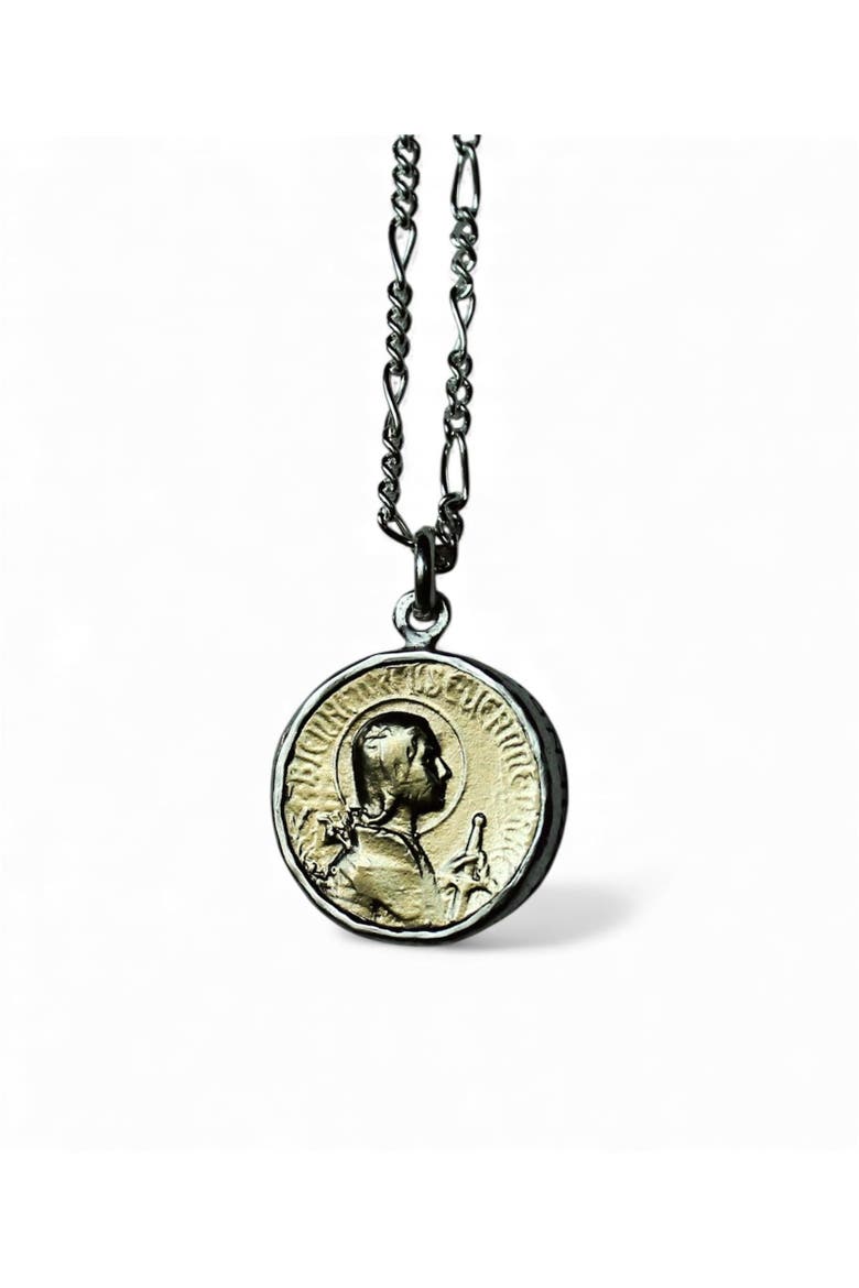 Joan Of Arc Pendant, Main, color, Sterling Silver with Brass