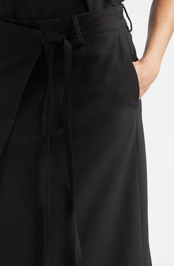 【MAISON MINED】22FW★ MONOCHROME OVER WRAP SKIRT MM6 Maison Margiela Wrap Overlay Wool Skirt | Nordstrom