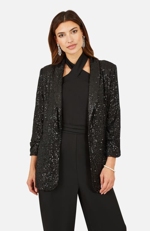 Yumi Sequin Blazer With Pockets In Multi
