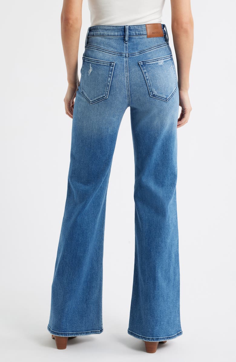 HIDDEN JEANS Comfort High Waist Flare Jeans, Alternate, color, Dark Wash