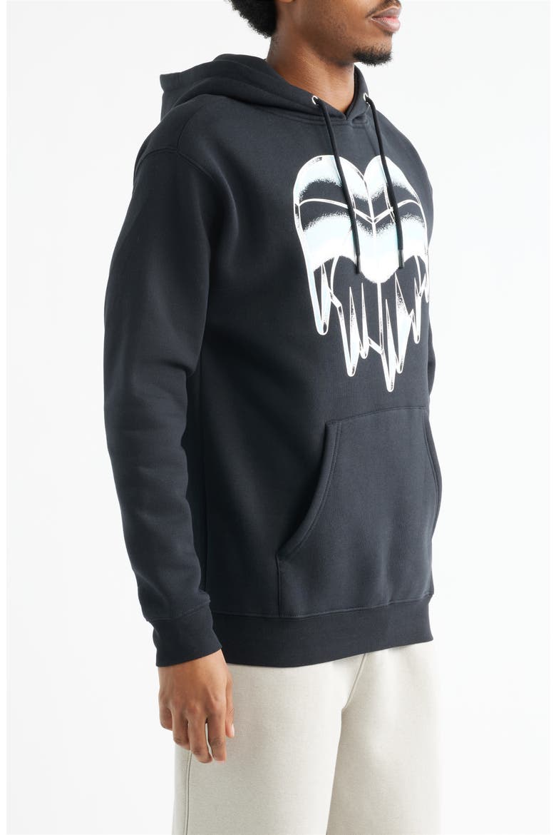 Cold Hearts Iced Pullover Hoodie, Alternate, color, BLACK