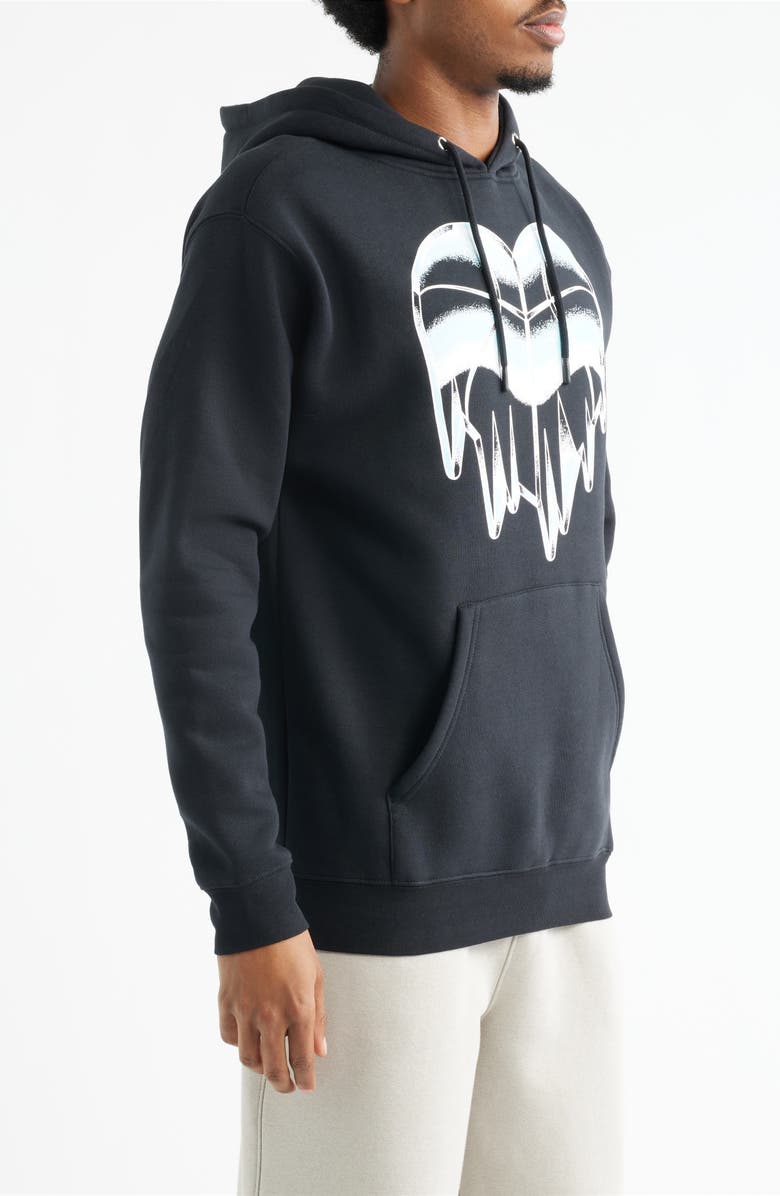 OVERTIME Cold Hearts Iced Pullover Hoodie, Alternate, color, Black