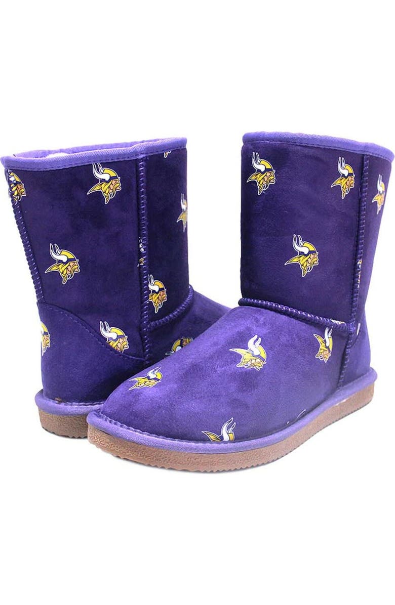 CUCE Women's Cuce Purple Minnesota Vikings Allover Logo Boots, Main, color,