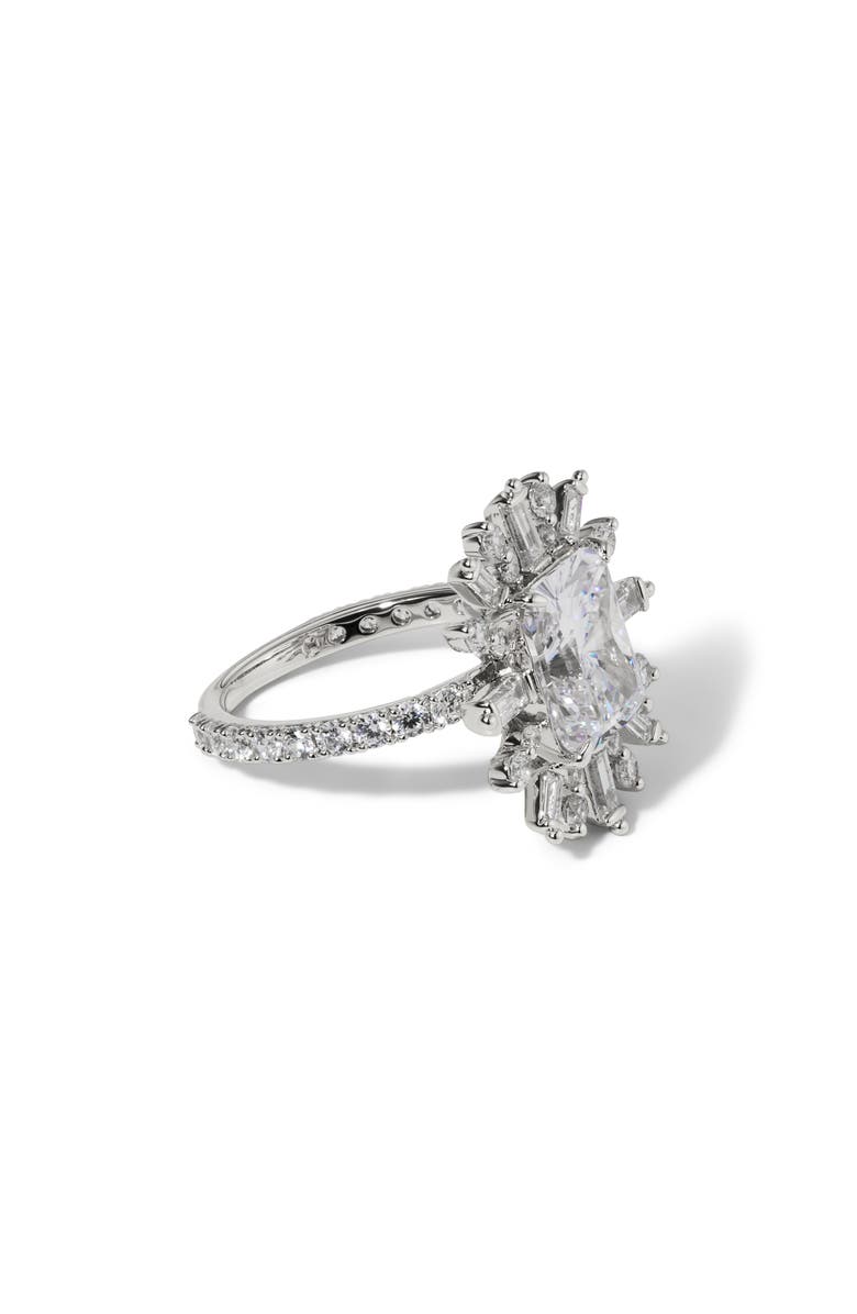 Nadri Stellar Halo Statement Ring, Alternate, color, Rhodium