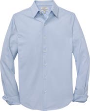 Bonobos Tech Light Blue Performance Cotton Blend Piqué Button-Up Shirt