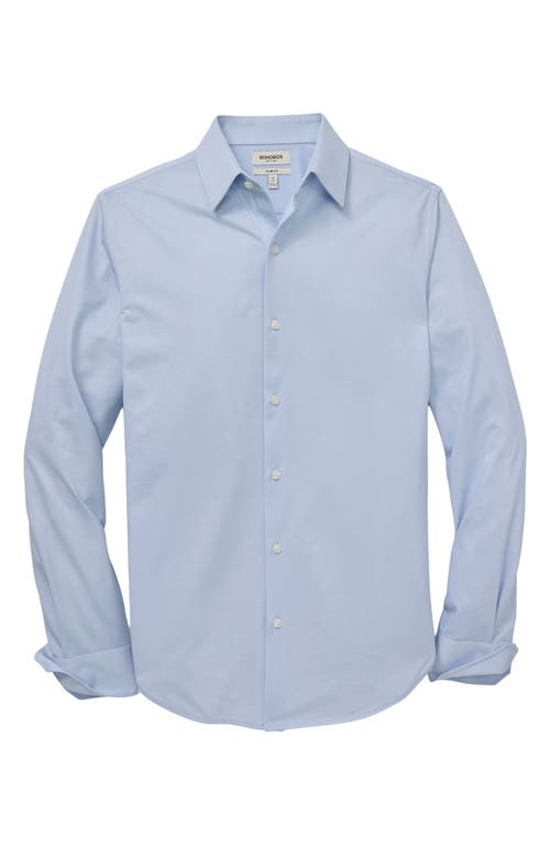 Bonobos Tech Light Blue Performance Cotton Blend Piqué Button-up Shirt In Birds Eye Texture V2 C2