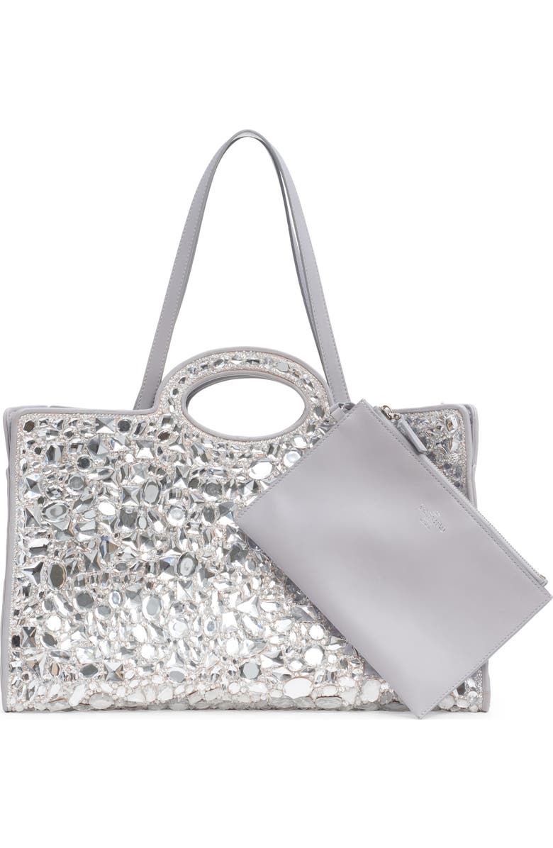 Valentino Garavani Le Troisième Crystal Embellished Tote, Alternate, color,