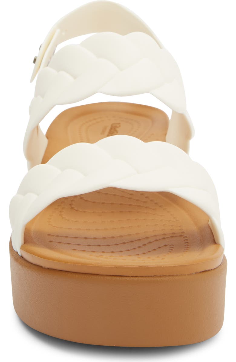 CROCS Brooklyn Woven Water Resistant Wedge Sandal, Alternate, color, Chalk