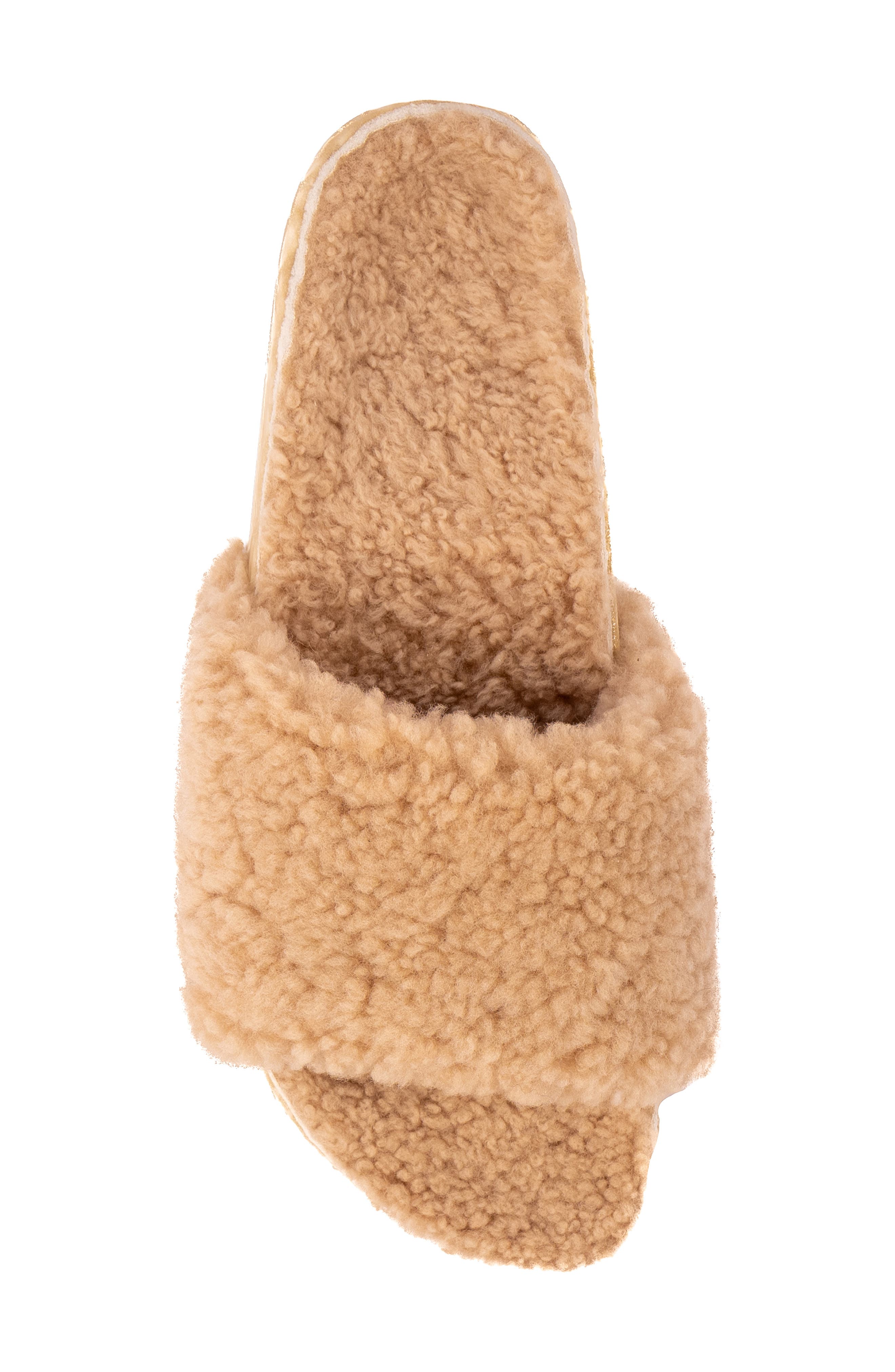 Cito Genuine Shearling Slide Sandal, Alternate, color, SAND
