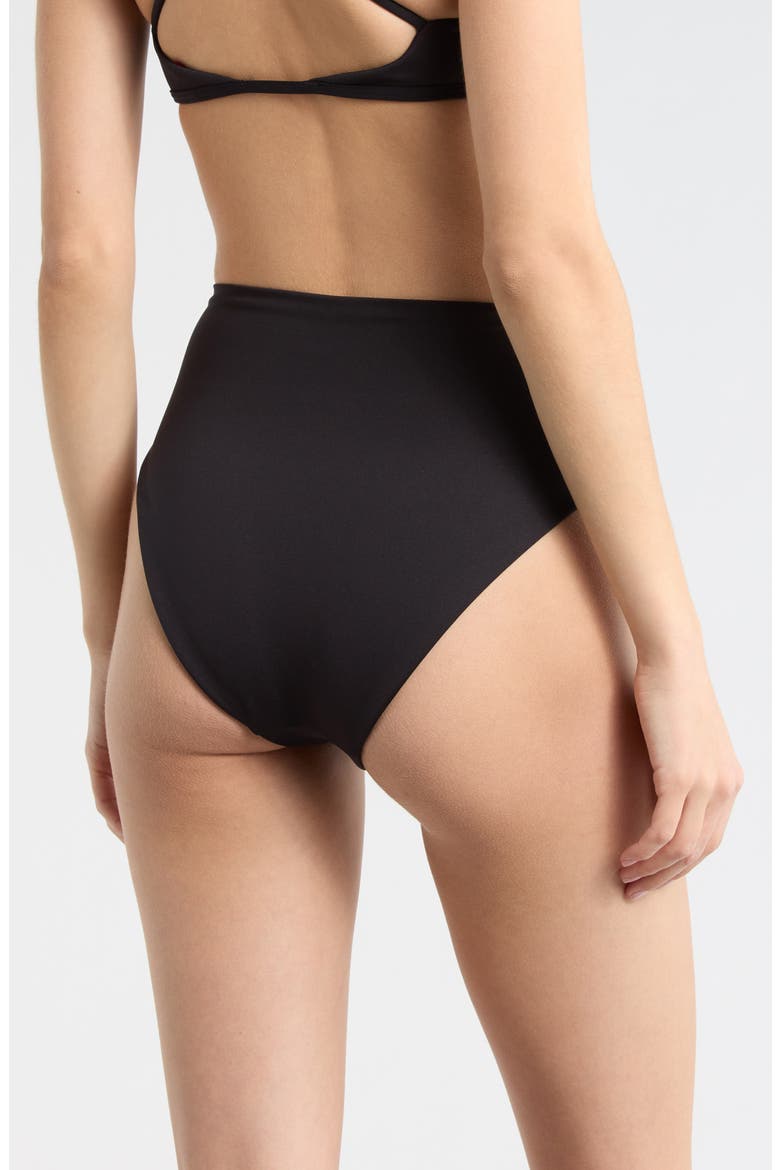 Hi Hi High Waist Bikini Bottoms, Alternate, color, JET